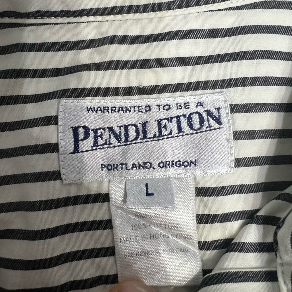 Pendleton Button Down With Stripes Size Large - image 2
